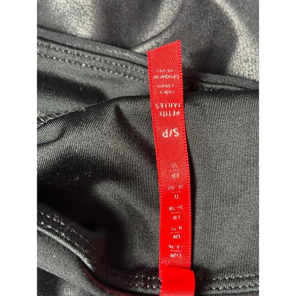 Spanx Faux Leather Leggings Womens Small Petite High Rise Shaping Pants S/P - Picture 4 of 9